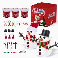 Kit de Bricolage Bonhomme de Neige de Noël en Pâte à Modeler Super Légère – Activité de Fête et Cadeau