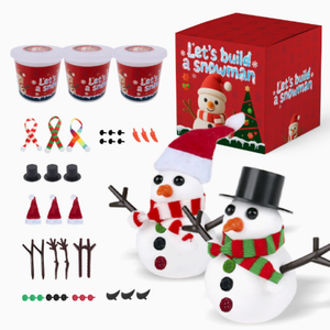 Kit de Manualidades de Muñeco de Nieve Navideño, Set de Arcilla Superligera, Regalo para Actividades de Fiesta - Product Image 4