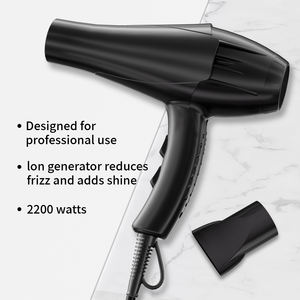 Secador de Pelo Profesional para Salón, 2200-3000W, Motor AC de Alta Velocidad, Función Iónica, Boquilla Concentradora, Uso en Hoteles, Aire Frío/Caliente, Bajo Ruido - Product Image 4
