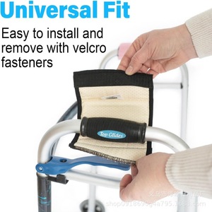 Zehan <b>Walker</b> Armrest Pads 15x11cm White Non Slip Handle Covers For <b>Elderly</b> Mobility Aid - Product Image 2
