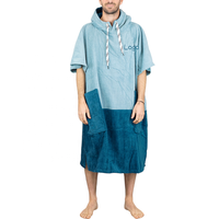 Vente en gros Logo personnalisé Microfibre ou coton Surf Enfants Poncho Serviette de plage Adulte à capuche Surf Poncho Serviette