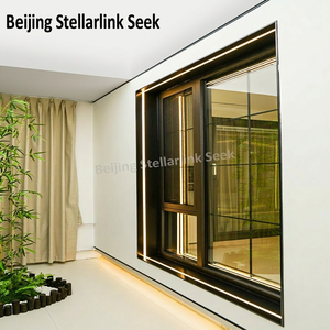 <span class=keywords><strong>Ventanas</strong></span> de Aluminio Revestidas de Madera de Estilo Alemán, Ahorro de Energía, Triple Acristalamiento, Ventana Compuesta de Madera y Aluminio para Renovación de Villas de Lujo - Product Image 5