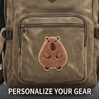 Patch personnalisé en chenille Capybara, broderie 3D ultra duveteuse en tissu éponge, à repasser et à coudre, pour personnalisation de casquettes, sacs à dos et tenues
