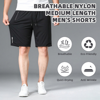 Shorts d'été pour hommes, shorts de sport à séchage rapide pour le golf, respirants, en nylon, pour la randonnée, l'entraînement, la gym, shorts de sport écologiques