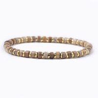 Bracelets extensibles en pierres précieuses de serpentins naturels de 4 mm, petits, pour femmes, hommes et filles