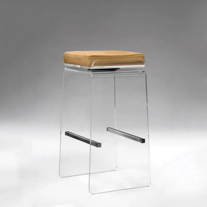 Table Haute <span class=keywords><strong>Plexiglas</strong></span> Acrylique Coussin En Cuir Chaise Moderne Velours Tissu Chaise <span class=keywords><strong>De</strong></span> <span class=keywords><strong>Bar</strong></span> Meubles <span class=keywords><strong>De</strong></span> Salon - Product Image 6