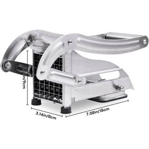 Factory Wholesale Manual Stainless Steel Metal French Fry Cutter Professional Potato Slicer Reusable Easy Clean Non-Slip Suction - Product Image 2