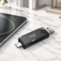 Lecteur de carte mémoire SD 2 en 1 haute vitesse, type C, adaptateur USB C OTG double port pour caméra embarquée, caméra de sécurité, tablette PC