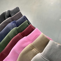 YKH 370GSM logotipo personalizado lavado ácido desgastado de gran tamaño de alta calidad Boxy sudaderas con capucha peso pesado Fleece Vintage Sudadera con capucha para hombre