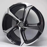 Jantes 5 branches à finition usinée noir brillant 18 19 20 21 pouces 5x114.3 5x120 5x112 pour M4 350Z Civic Si