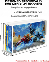 Boîte de rangement TCG en acrylique avec couvercle magnétique, résistance UV 99%, aimant puissant, lot de 30, pour présentoir de boosters de jeu
