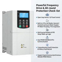 Mini variateur de fréquence industriel de 1,5 kW à 5,5 kW, convertisseur de fréquence, entrée 220 V triphasé 380 V