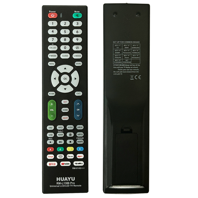 HUAYU RM-L1388 Pro Universal TV Remote Control Replacement for All Brand Smart Television LED LCD TV