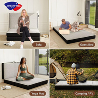 Matelas pliant portable en mousse à mémoire de forme, tailles Twin, Full, Queen, avec housse amovible à fermeture éclair, vente en gros