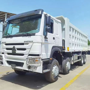 Camion benne Howo 8x4 blanc, modèle 2022, composants moteur, boîte de vitesses, pompe Hyva, capacité 35 tonnes, charge maximale 40-44 tonnes, hauteur de levage 2m - Product Image 1