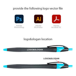 Penne stampate in plastica personalizzate per sublimazione bianco Stylo penna a sfera a colori con stampa Uv con logo - Product Image 3