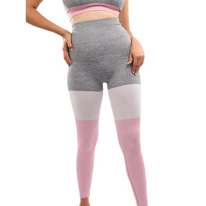 Leggings Senza Cuciture Graca - Grigio con Rosa e Bianco - Product Image 5