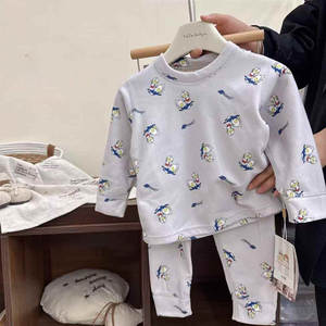Vêtements d'hiver confortables et chauds pour enfants, <span class=keywords><strong>sous</strong></span>-vêtements intérieurs épais sans couture pour garçons, pyjamas de dessin animé, confortables - Product Image 2