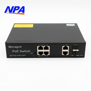 Switch PoE Gigabit Administrado por Web, 4 Puertos + 2 SFP + 2 SFP+ 10/100/1000Mbps, 22Gbps, QoS, Apilable, en Stock para Cámaras IP CCTV - Product Image 2