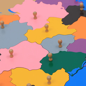 Puzzle in Legno della Mappa della Francia Montessori, Strumenti Didattici di Geografia per Asilo, Giochi Educativi per Bambini e Adolescenti - Product Image 4
