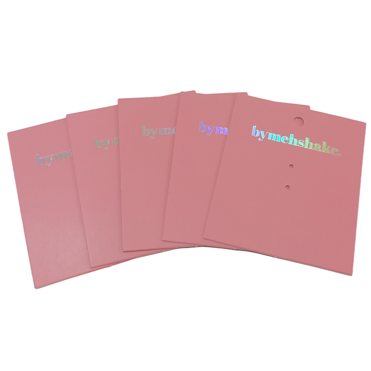 Пользовательские модные уникальные ювелирные изделия, упаковка для сережек, витрина, бумажные бирки, серьги, открытки с логотипом