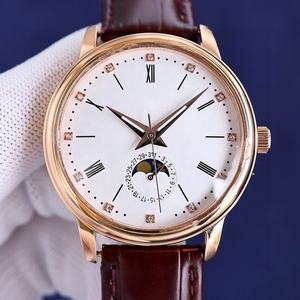 Montre mécanique automatique pour homme de 40 mm en acier inoxydable de haute qualité avec fonction de phase lunaire et miroir saphir, montre de luxe - Product Image 2