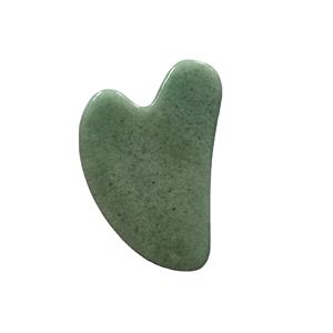 Factory Oem Masajeador de piel Naturaleza Corazón Piedra Cara Guasha Verde Jade Guasha Raspado Herramienta de masaje Aventurina Jade Guasha - Product Image 1