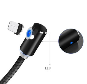 3in1 3 en 1 L <span class=keywords><strong>angle</strong></span> en forme de connecteur magnétique aimant câble de chargement pour iphone micro type c câble usb magnétique pour du gaming - Product Image 3