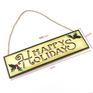 Colgante de madera con adornos navideños, letrero de luz LED para mesa, <span class=keywords><strong>Feliz</strong></span> <span class=keywords><strong>Navidad</strong></span>, LE - Product Image 5