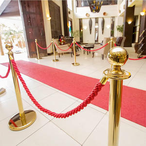 Sfera top in acciaio inox coda palo Stand Stanchion folla controllo barriera fune per bank car show Hotel Museum - Product Image 2