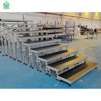 Bester Preis 2 M Höhe Tragbares Aluminium Treppenhaus Stage Event Podium Geeignet für Indoor Stage Event Show
