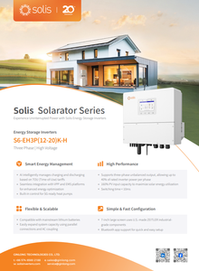 <span class=keywords><strong>Solis</strong></span> 12 KW/<span class=keywords><strong>15KW</strong></span>/18KW/20KW Hybrid-Solarwechselrichter Reine Sinuswelle 99,9% Effizienz Einzelner Trockenkontakt Integration Fernbedienung - Product Image 5