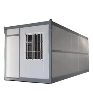 标准便携式集装箱钢预制房屋办公室移动20英尺可扩展折叠集装箱房屋活动室