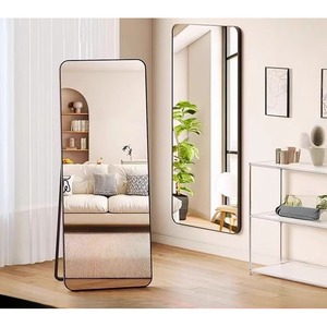 Vuông Đầy Đủ Chiều Dài Sàn Gương Kim Loại Đóng Khung Nghệ Thuật Deco Thiết Kế Thân Thiện Với Môi Làm Bằng Tay Mặc Quần Áo Gương Cho Nhà Phòng Khách Phòng Ngủ - Product Image 2