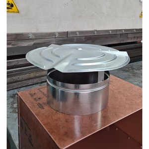 Tapa de chimenea de acero galvanizado tipo inserto, cubierta fija para chimeneas de techo - Product Image 5