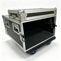 Flight case de transport 7U à double porte personnalisable avec roues pour amplificateur et outils