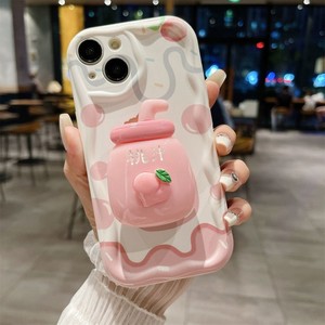 Mode mignon crème <span class=keywords><strong>citron</strong></span> thé support support étui de téléphone portable pour <span class=keywords><strong>iPhone</strong></span> 16 Pro Max 15 14 Plus 13 12 <span class=keywords><strong>11</strong></span> avec perle chaîne couverture - Product Image 6