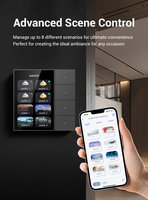 Écran Intelligent Mural Golden Security Zigbee 3.5 Pouces 2024 avec 4 Groupes de Scènes et 4 Variateurs d'Éclairage