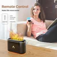 Huiles essentielles Amazon brume ultrasonique Simulation 3D effet de flamme bleue humidificateurs d'air diffuseurs d'arôme