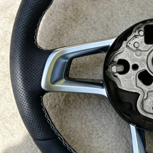 Volant de direction en cuir personnalisé argenté pour Volkswagen VW <span class=keywords><strong>Golf</strong></span> 6 7 MK7 GTI <span class=keywords><strong>GTD</strong></span> GTE Polo, vente directe d'usine - Product Image 3