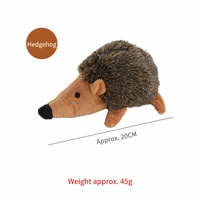 Jouet pour chien hérisson en peluche mignon, couineur, lavable, doux, pour nettoyage des dents des chiots, vente en gros, stock disponible, OEM personnalisé