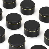 Conteneurs à bougies en fer blanc de qualité alimentaire de 4 oz à 16 oz, personnalisables avec logo, vides et avec couvercles, vente en gros