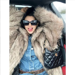 Gafas de Sol Extra Grandes para Mujer al por Mayor, Gafas de Sol de Moda con Marco Grande y Forma de Mariposa, Protección UV400, Marca Privada - Product Image 3