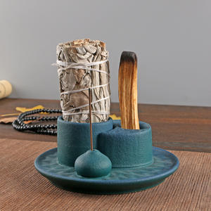 Soporte de <span class=keywords><strong>palo</strong></span> de aromaterapia de cerámica de estilo escandinavo, placa ardiente de madera sagrada negra con aroma de té, exportación desde la atmósfera - Product Image 5