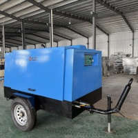 Compresseur Diesel Portable Mobile Construit Dernier Châssis En Acier Revêtement Anti-Corrosion Facile Service Moteur Moteur Air Fin Noyau