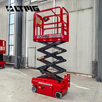 Plateforme élévatrice à ciseaux hydraulique mobile LTMG, hauteur de levage 8 m, plateforme de travail en hauteur industrielle pour l'entretien des entrepôts