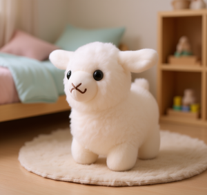 Lindo peluche de cordero de 18 cm, animal de peluche suave para bebés y niños pequeños, regalo unisex - Product Image 2