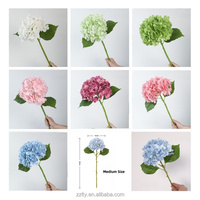LTY Zijden Kunstmatige Hortensia's Realistische Textuur voor Bruiloft Moederdag Nieuwjaarsdecoraties Milieuvriendelijke Bloemdecoratie