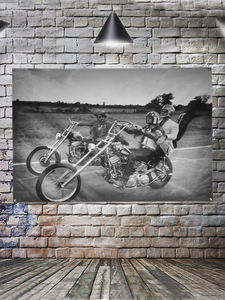 Póster Decorativo <span class=keywords><strong>de</strong></span> la Película Easy Rider, Bandera Decorativa para el Hogar con <span class=keywords><strong>4</strong></span> Ojales en las Esquinas, 3x5 Pies - Product Image 6