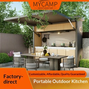Cuisine extérieure modulaire multifonctionnelle Source Factory, en alliage d'aluminium avec télécommande, grande taille pour cour et jardin - Product Image 2